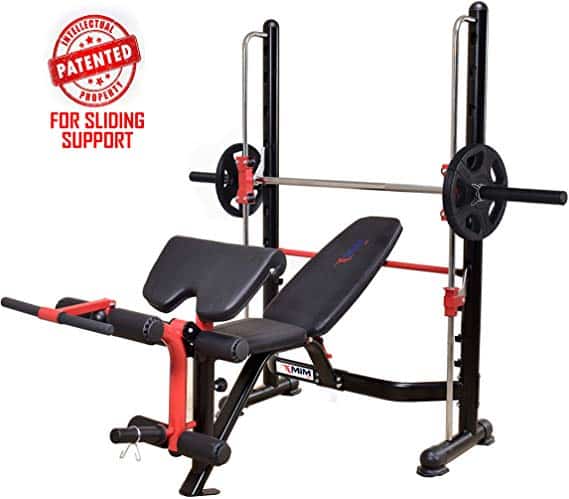 MiM USA Olympic Weight Bench & Squat Rack