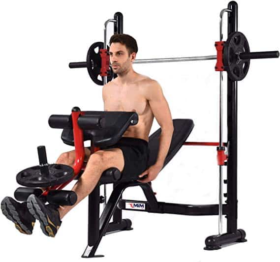 MiM USA Olympic Weight Bench & Squat Rack