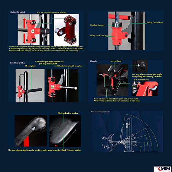 MiM USA Olympic Weight Bench & Squat Rack