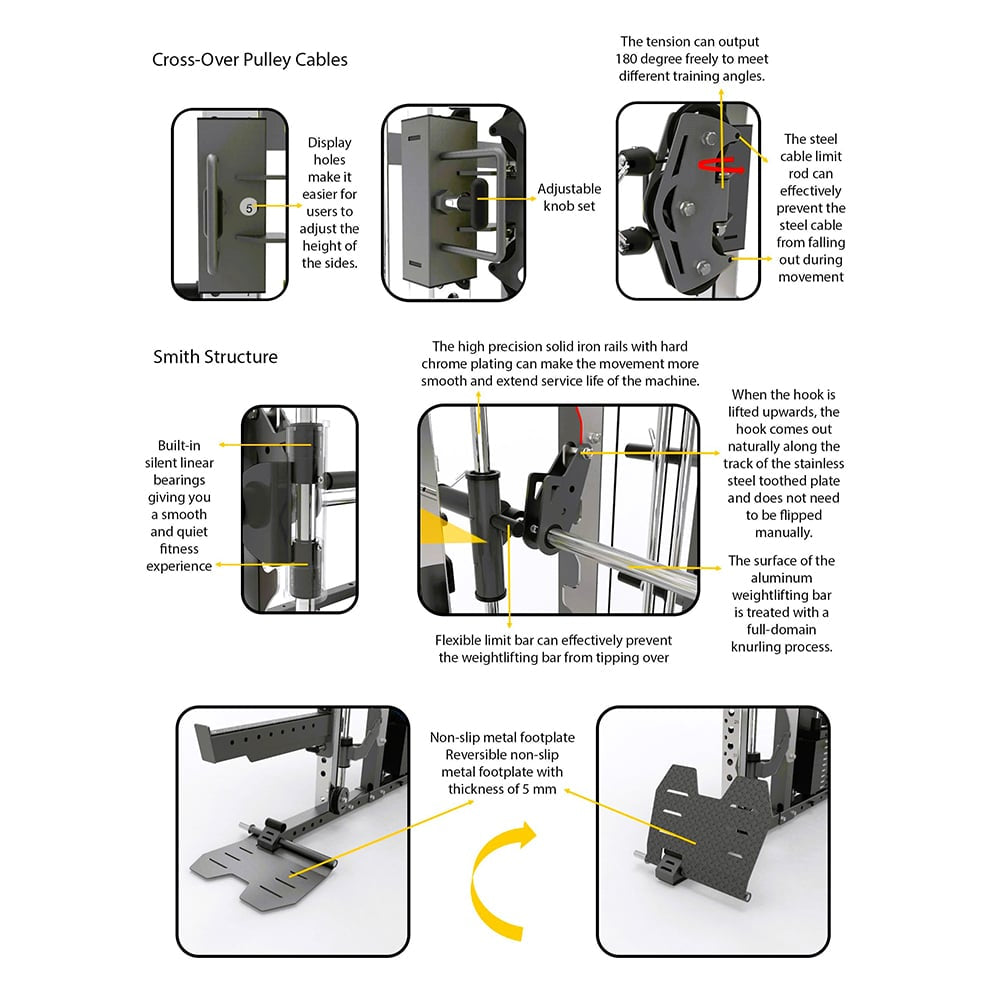 MIM USA Hercules Pro, All-In-One Home Gym, 400 Pound Weight Stack & Adjustable Pulley Ratio