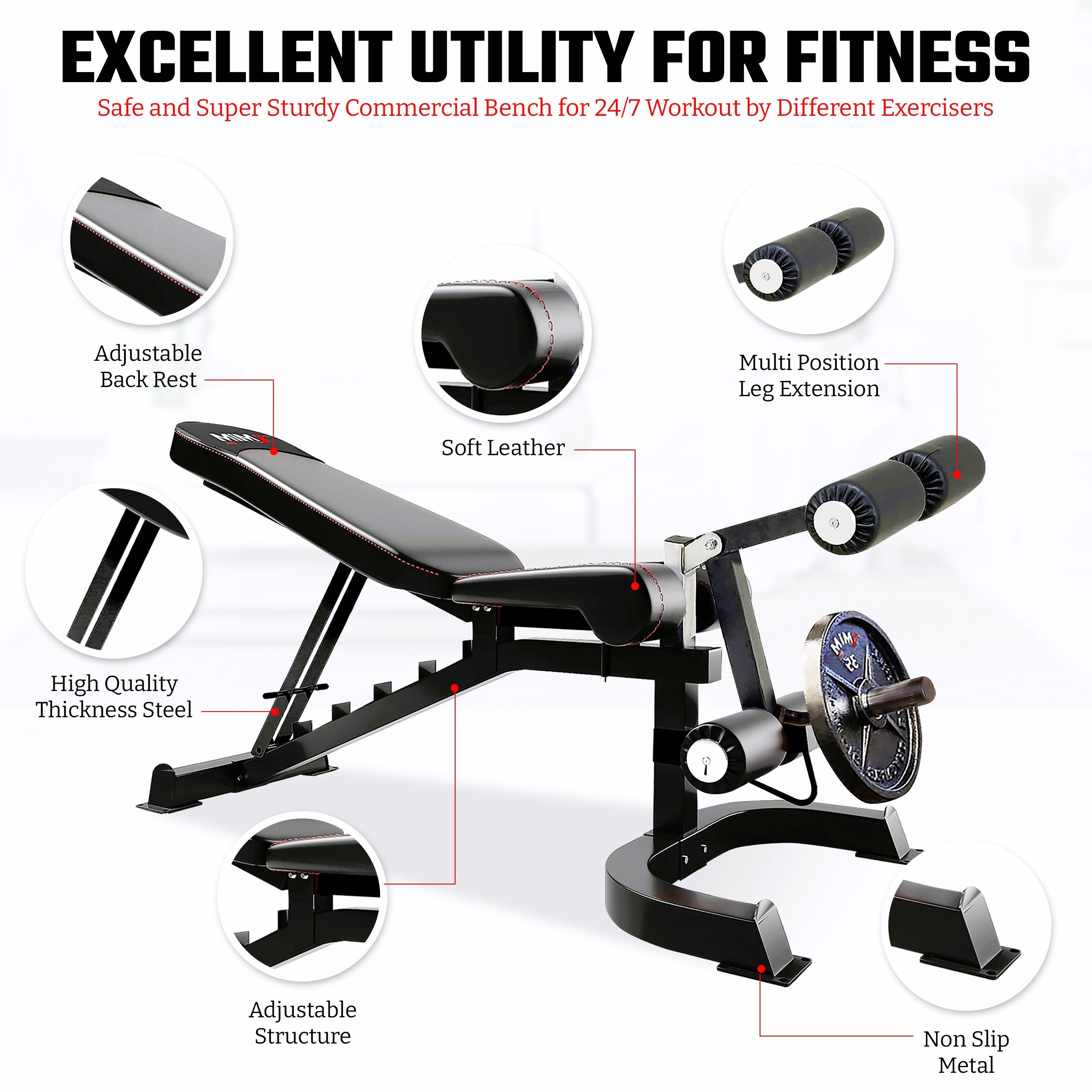 MiM USA Hercules 1001, Commercial <br>All in One Home Gym Lifetime Warranty