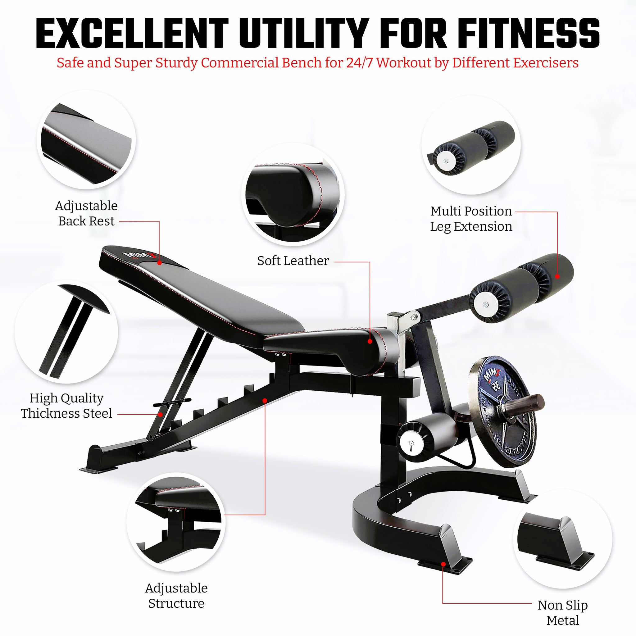 MiM USA Hercules 1001, Commercial <br>All in One Home Gym Lifetime Warranty