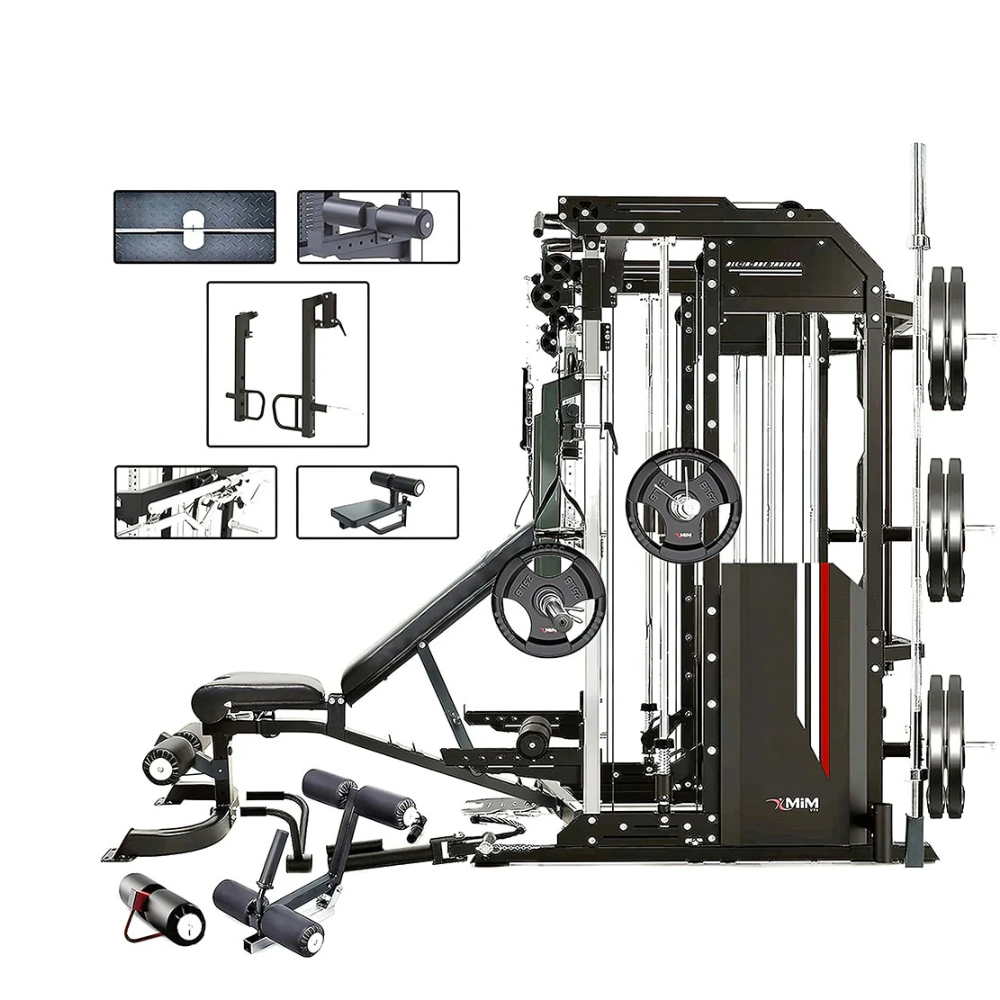 MiM USA Hercules EX, All in One Gym Trainer w/ 400 Lb Weight Stack, Full Attachment, Lifetime Warranty