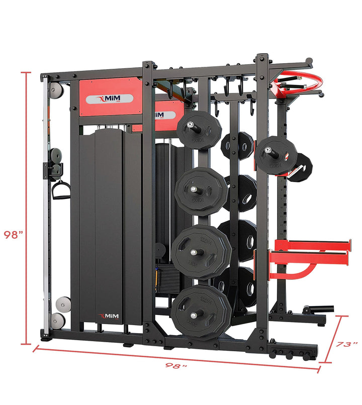 MiM USA Macho 1001, Commercial Power Rack Combo