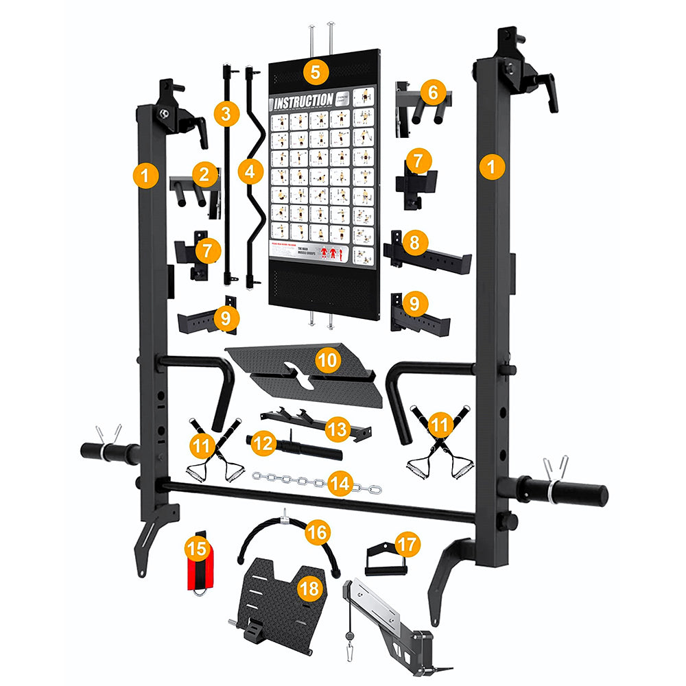 MIM USA Hercules Pro, All-In-One Home Gym, 400 Pound Weight Stack & Adjustable Pulley Ratio